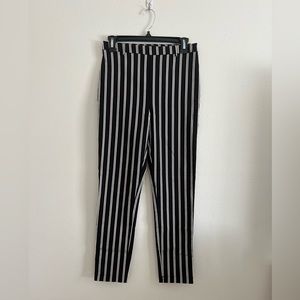 Forever 21 Black Striped Dress Pants